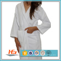 Soft Hotel White Velour Terry 100% Cotton Hooded Bathrobe